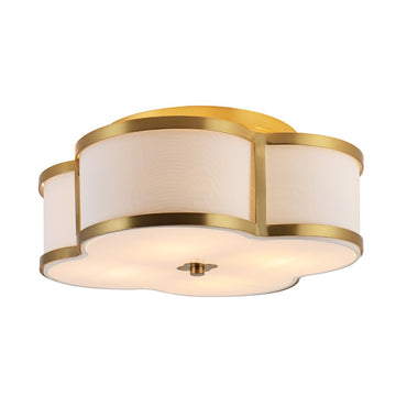 Quatrefoil Scalloped Shade Metal Classic Glam LED Flush Mount - JONATHAN Y